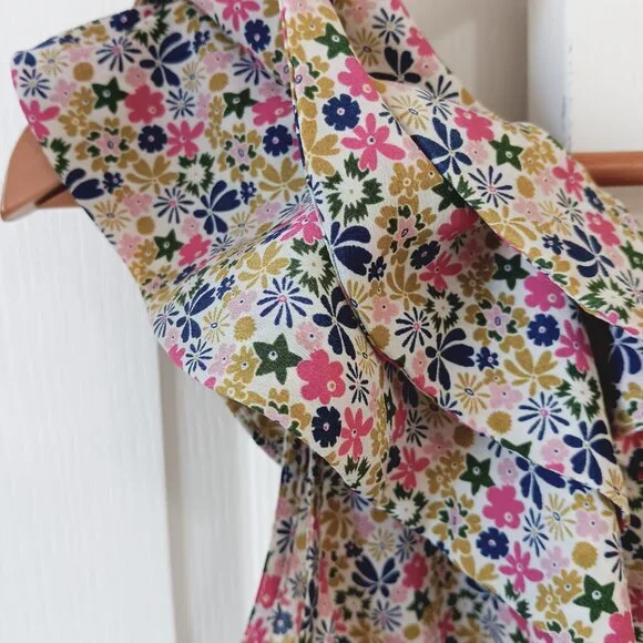 Liberty of London For Target Women's Floral Ruffle Neck Tank Top Size XL - Picture 7 of 13